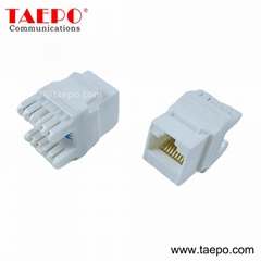 CAT6 UTP unshielded 8P8C AP style 180 degree Keystone jack