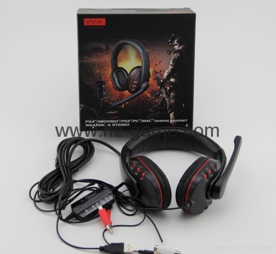 廠家直銷  款PS4遊戲耳機 頭戴式耳機 時尚美觀 價格優惠 11