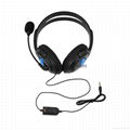 Wired Gaming Headset Earphones Headphones Mic Stereo Supper Bass for Sony PS4 10