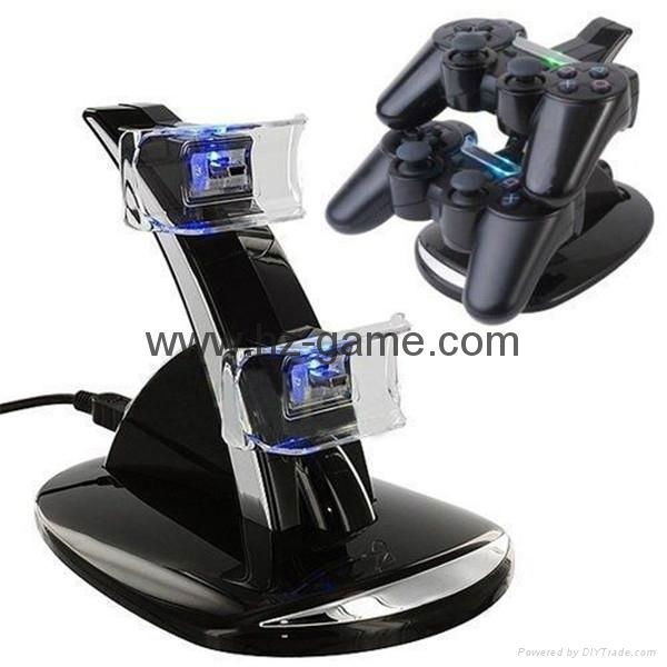 Dual USB Charging Dock Station Stand for PS4 PlayStation Charger Cradle Bracket 2