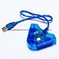 NewUSB Dual Player Converter Adapter Cable For PS2 Dual Playstation2PC