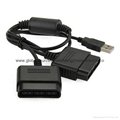 NewUSB Dual Player Converter Adapter Cable For PS2 Dual Playstation2PC
