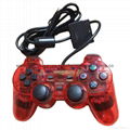 sony ps2 Wired Transparent 2 dual Shock color Controller joystick Gamepad Joypad