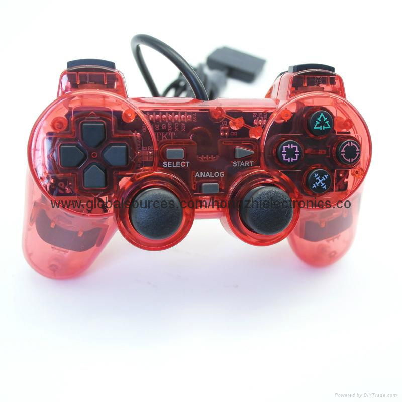 sony ps2 Wired Transparent 2 dual Shock color Controller joystick Gamepad Joypad 4