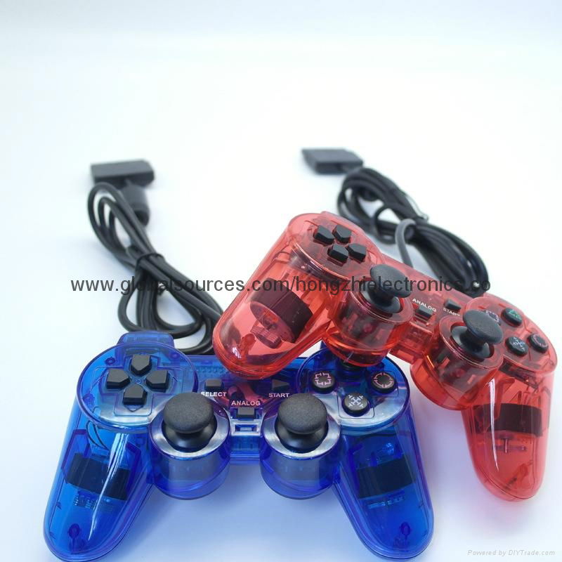 sony ps2 Wired Transparent 2 dual Shock color Controller joystick Gamepad Joypad 5