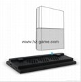 Cooling Fan Host Vertical Bracket Stand 2-USB Hub Charging Dock 4Joystick Caps