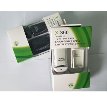 Xbox 360 Controller Battery 4800mAh Rechargeable Battery Pack+Charger Cable 2