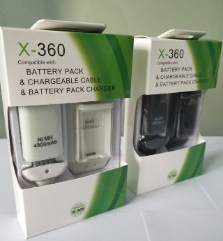 Xbox 360 Controller Battery 4800mAh Rechargeable Battery Pack+Charger Cable