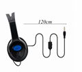 Wired Gaming Headset Earphones Headphones Mic Stereo Supper Bass for Sony PS4 3