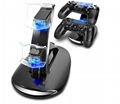 LED Dual USB Charging Cradle Docking StationGaming Controller PS4 Pro Slim