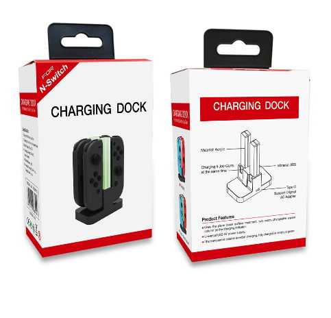 for NS Joy-Con Controller Charging Dock Joystick Charger Stand Dual LED Charger 5