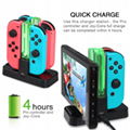 Newest 4 in 1 Charging Stand For Nintendo Switch Joy Controller charger station