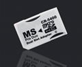 PSP Memory Stick Dual Card TFMicroSDHC Card to MS Double Vest Reader Adapter