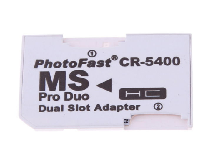 PSP Memory Stick Dual Card TFMicroSDHC Card to MS Double Vest Reader Adapter