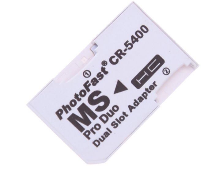 PSP Memory Stick Dual Card TFMicroSDHC Card to MS Double Vest Reader Adapter 4