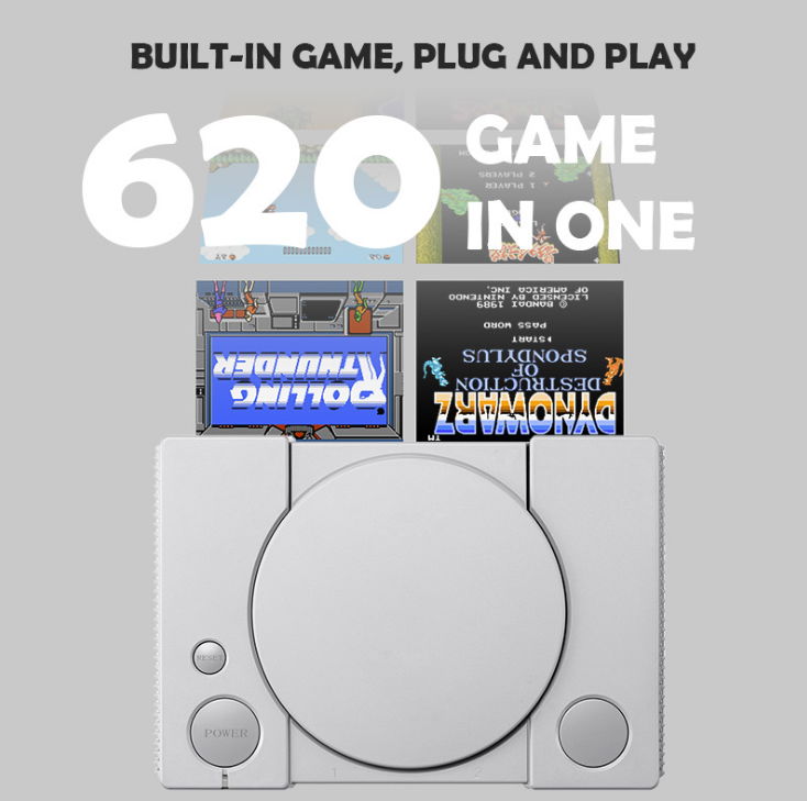  Classic 8-bit PS1 mini home game console Built-in 620 game classic retro