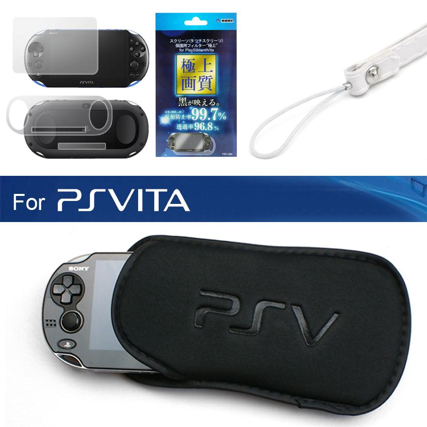 3 in 1 Screen Protector + Soft Bag PSVITA Case  for Sony PSV2000 Slim Case