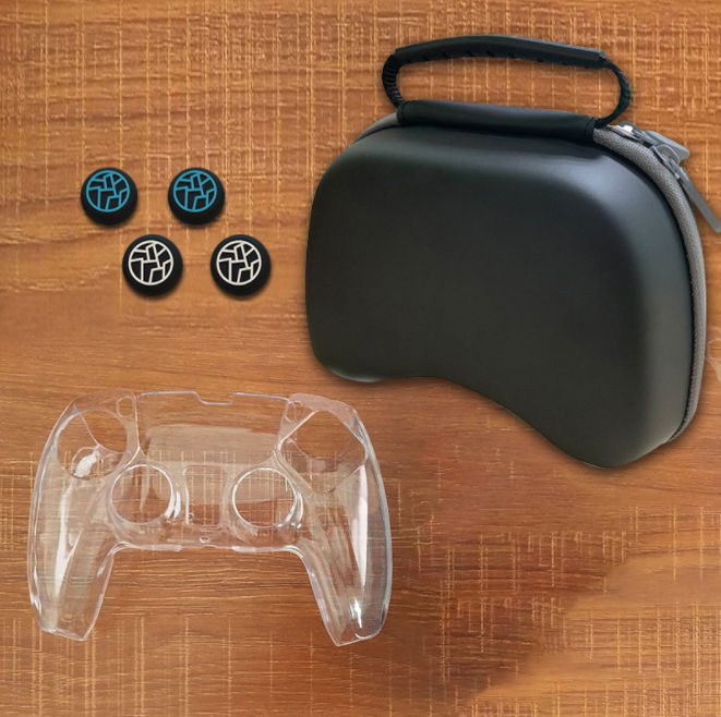 PS5 Gamepad Bag PS5 Gamepad rocker cap PS5 Gamepad crystal case six in one set 3