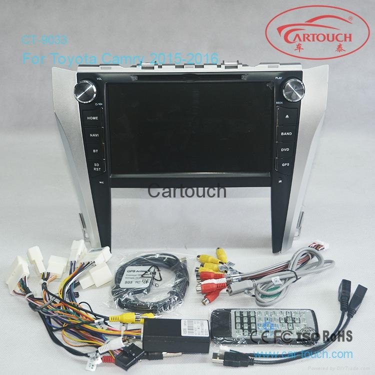 Cartouch® Car DVD GPS for Toyota Camry 2015 iPod BT TPMS Radio RDS CT-9033 5