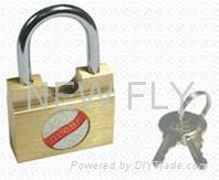 Globe Brand Side Opening Brass Padlock