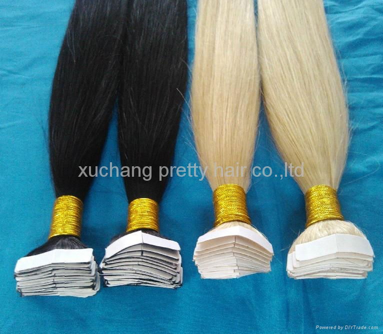 Brazilian Virgin Hair Pre-tape  Hair Extension  4