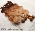 3 tone ombre Brazilian virgin hair 6pcs with 1 gift closure