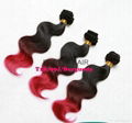 100g ombre brazilian virgin hair bodywave1pcs 3 tone