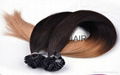 Pre-bonded hair extension in Ombre color-flat tip