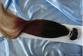 Pre-bonded hair extension in Ombre color-flat tip