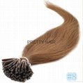 18inch -remy -straight -I-tip-human- hair extension-color #8