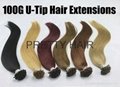 Brazilian Virgin Hair U-tip Human hair extension