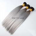 Wholesale Brazilian Silver Ombre Grey Hair