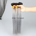 Wholesale Brazilian Silver Ombre Grey Hair