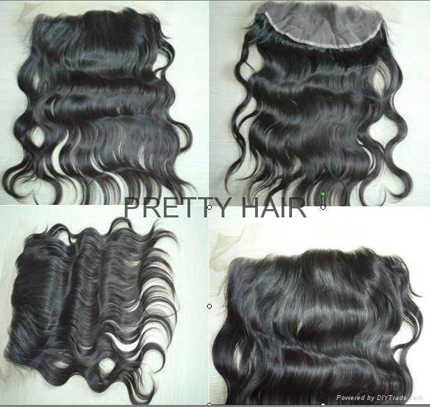 unprocess brazilian hair lace frontal in natural color  5