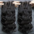 Brazilian virgin human hair  lace colosure in natural color 2