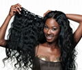 7A18inch 100% Brazilian Virgin Remy Clips In Human Hair Extensions 7pcs/set Full