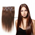 18inch Cheapest Brazilian clip in hair extension in color4