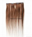 18inch Cheapest Brazilian clip in hair extension in color4