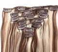 high quality clip in hair extension in light color