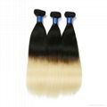 Ombre Hair Extensions Straight 1b 613 Dark Root 3pcs  Color 1b 613 Ombre Bundles