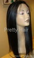 Brazilian virgin hair silky straight human hair wigs glueless full lace 