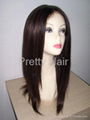 Brazilian virgin hair silky straight human hair wigs glueless full lace 