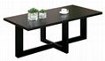 2PCS Wooden Black Wooden Cheap Modern Coffee And End Tables 4