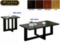 2PCS Wooden Black Wooden Cheap Modern Coffee And End Tables