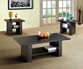 2PCS Wooden Living Room 3D Paper Veneer Black Oak Coffee Tables