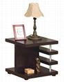 2PCS Wooden Espresso Modern Tiered Contemporary Coffee Tables 3