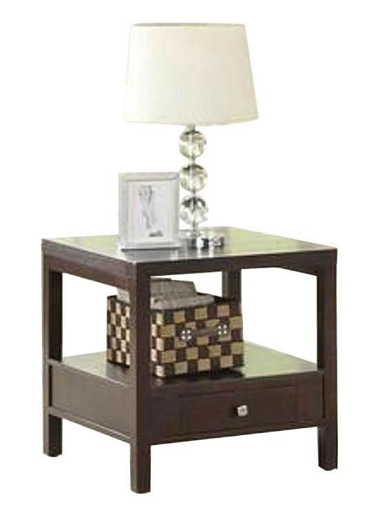 2PCS Espresso Living Room Chest Coffee Table With Storage 3