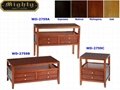 3PCS Wooden Mahogany Modern Coffee Table with drawers
