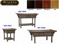 3PCS Solid Wood Antique Grey Alter Rustic Coffee Table Designs