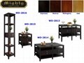 4PCS Wooden Espresso Contemporary Coffee And End Table Sets